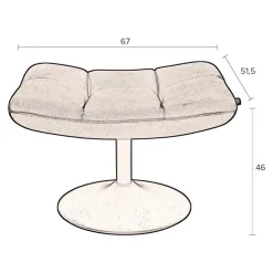 Dutchbone Hocker Bar Donker Grijs