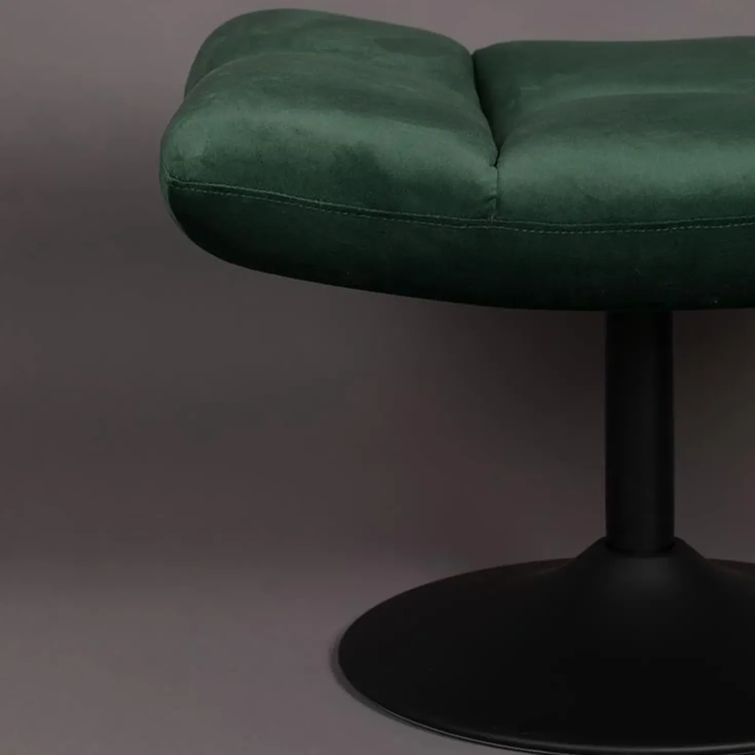 Dutchbone Hocker Bar Velvet Groen