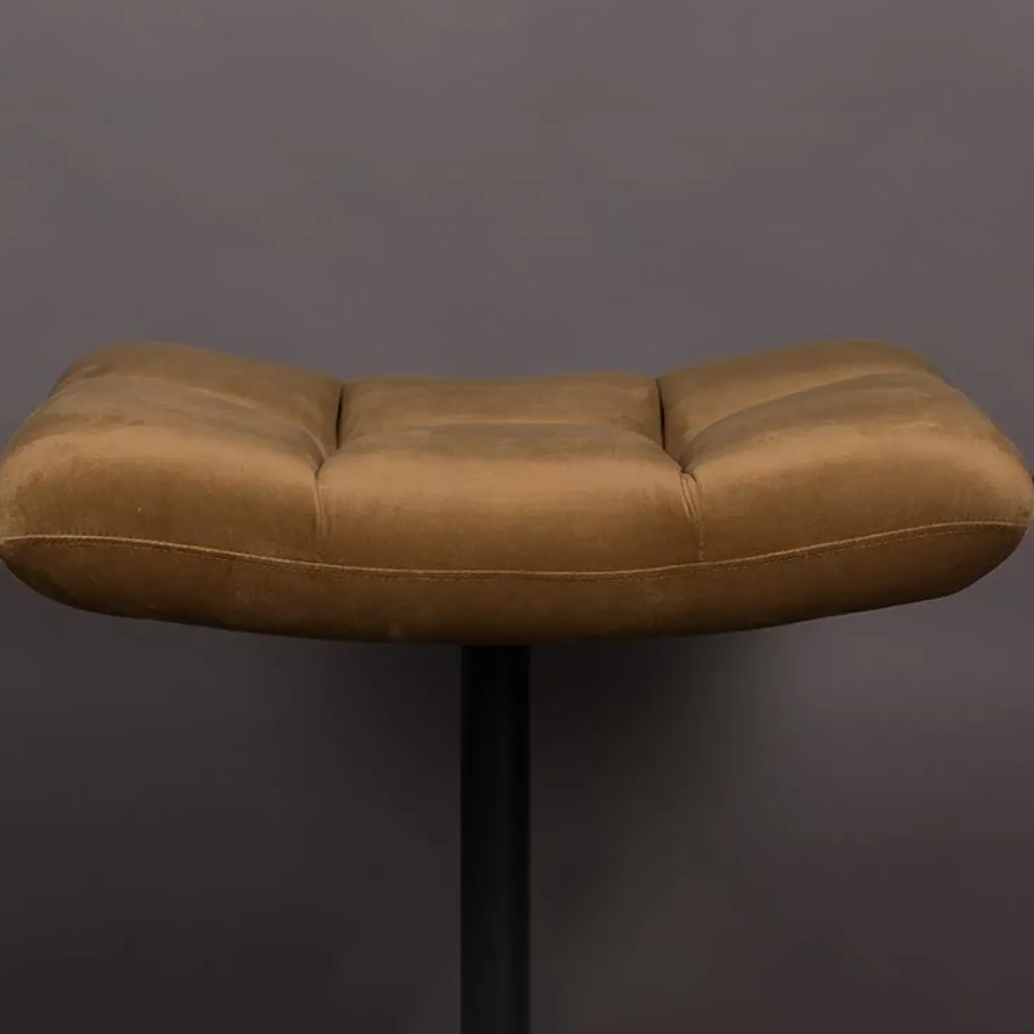 Dutchbone Hocker Bar Velvet Goud Bruin