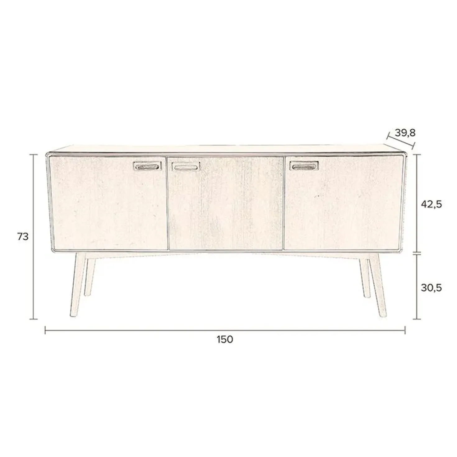 Dutchbone Juju Dressoir Hoog