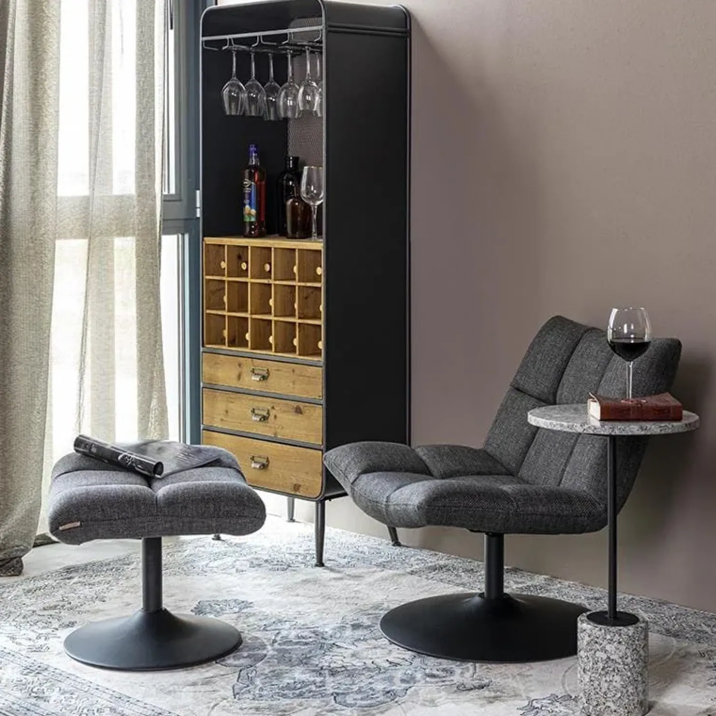 Dutchbone Mahal Vloerkleed Grey Liver 170x240cm