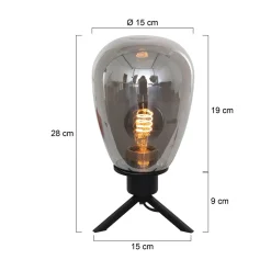 Echo Tafellamp 1-lichts glas druppel