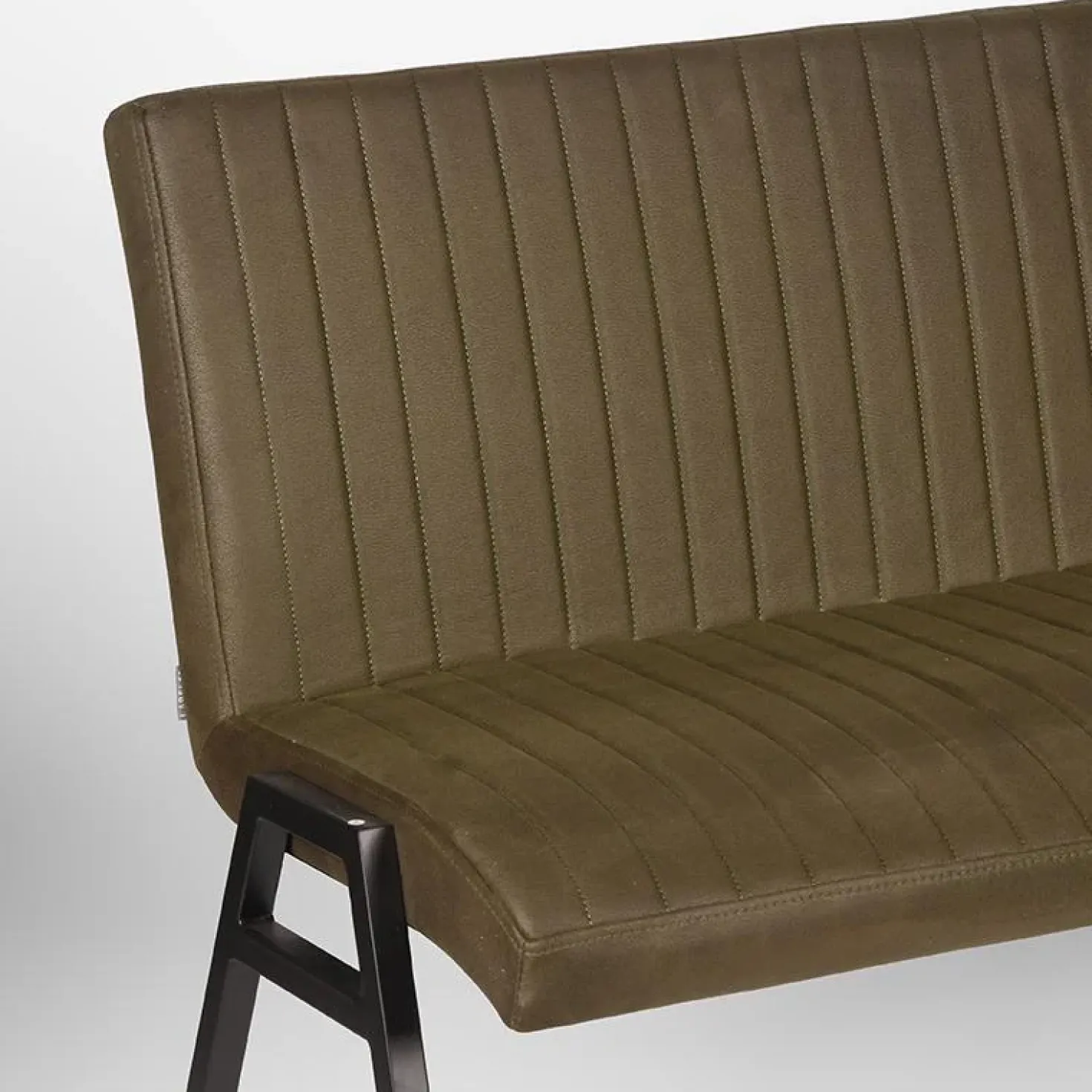 Eetkamerbank Matz Army green Microfiber 175cm