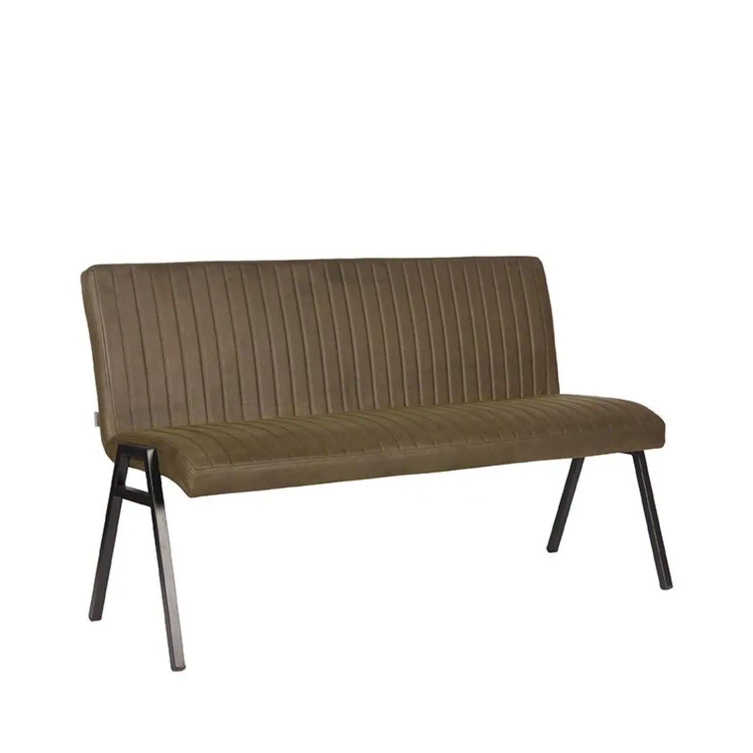 Eetkamerbank Matz Army green Microfiber 145cm
