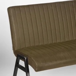 Eetkamerbank Matz Army green Microfiber 145cm