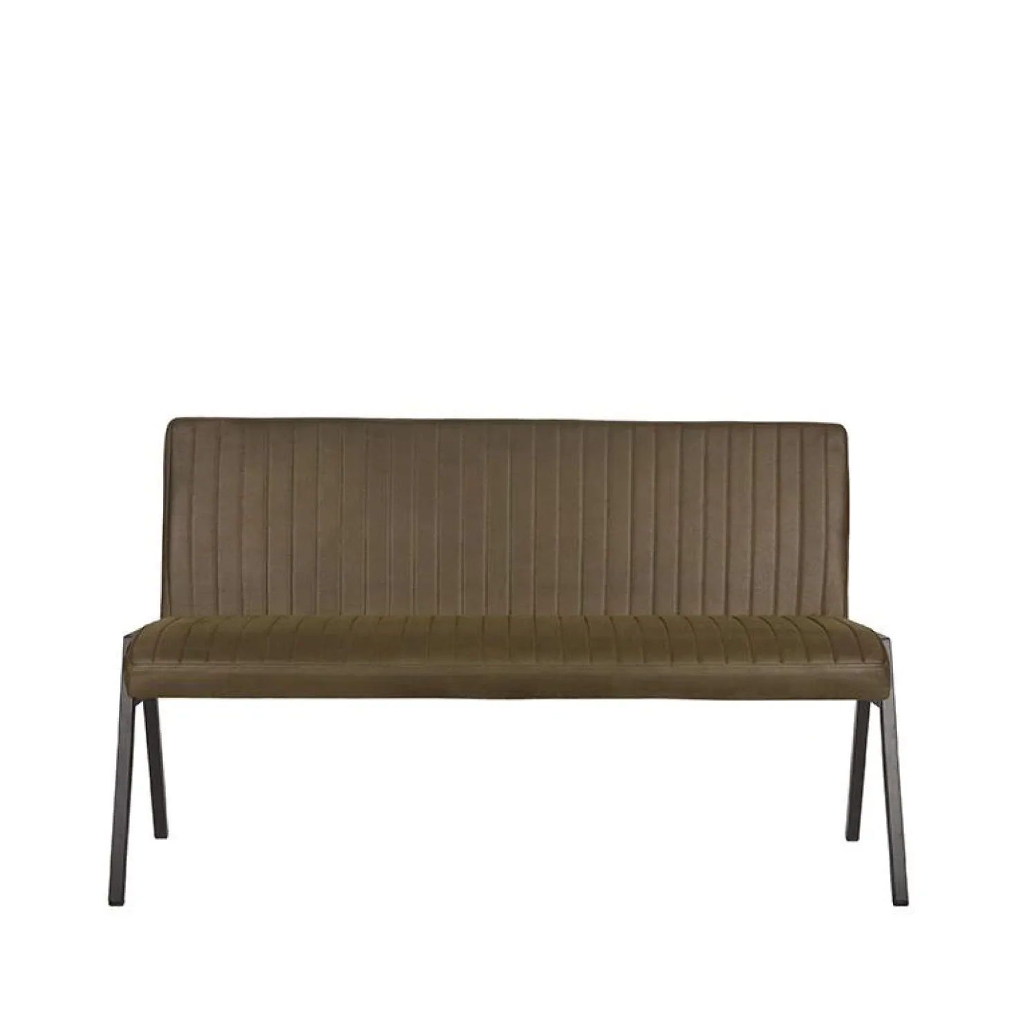Eetkamerbank Matz Army green Microfiber 145cm