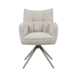 Eetkamerstoel Amalfi Naturel Boucle met Taupe poot
