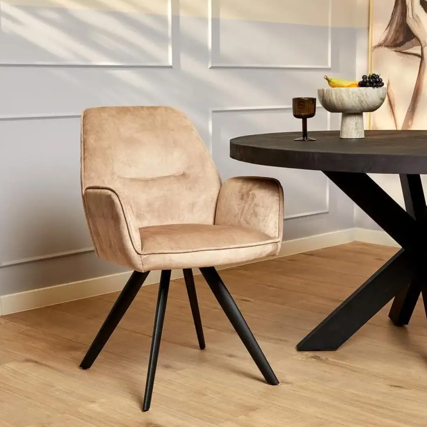 Eetkamerstoel Brigitte Beige