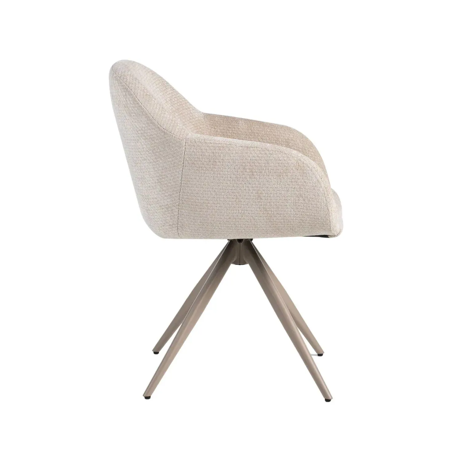 Eetkamerstoel Fiby Naturel met Taupe poot