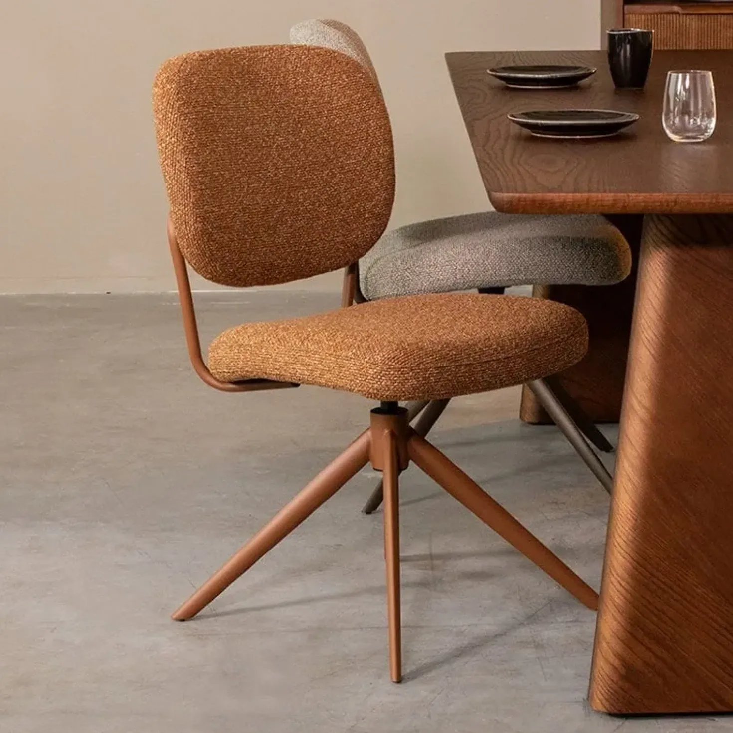 Eetkamerstoel Geneva Coral Boucle