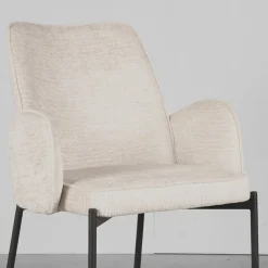Eetkamerstoel Joni Crème Fluweel (showroommodel)