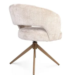 Eetkamerstoel Lana Beige met bronzen poot