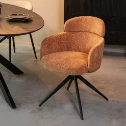 Eetkamerstoel Levi Cognac Stof