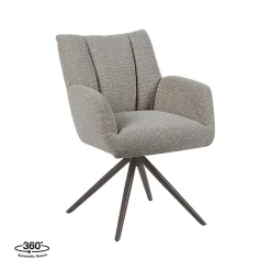 Eetkamerstoel Padua Mushroom Boucle met Brons poot