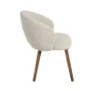Eetkamerstoel Shiro Naturel Boucle met Walnoot poot