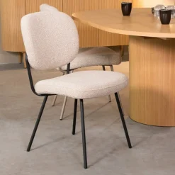 Eetkamerstoel Singapore Naturel Boucle