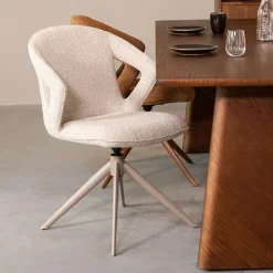Eetkamerstoel Zurich Naturel Boucle