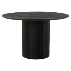 Eetkamertafel conrad acaciahout zwart ø120