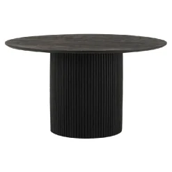 Eetkamertafel conrad acaciahout zwart ø140