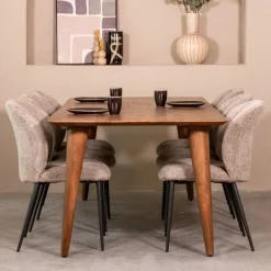 Eetkamertafel Fly Naturel Mangohout 160cm