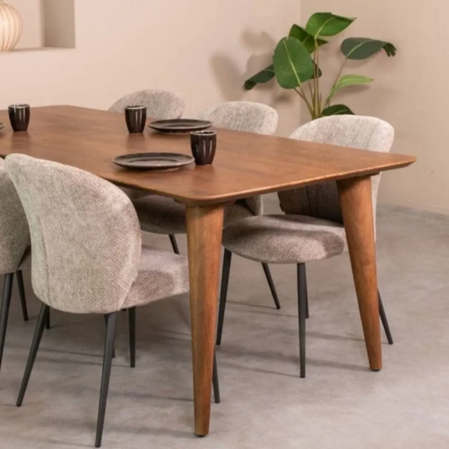 Eetkamertafel Fly Naturel Mangohout 190cm