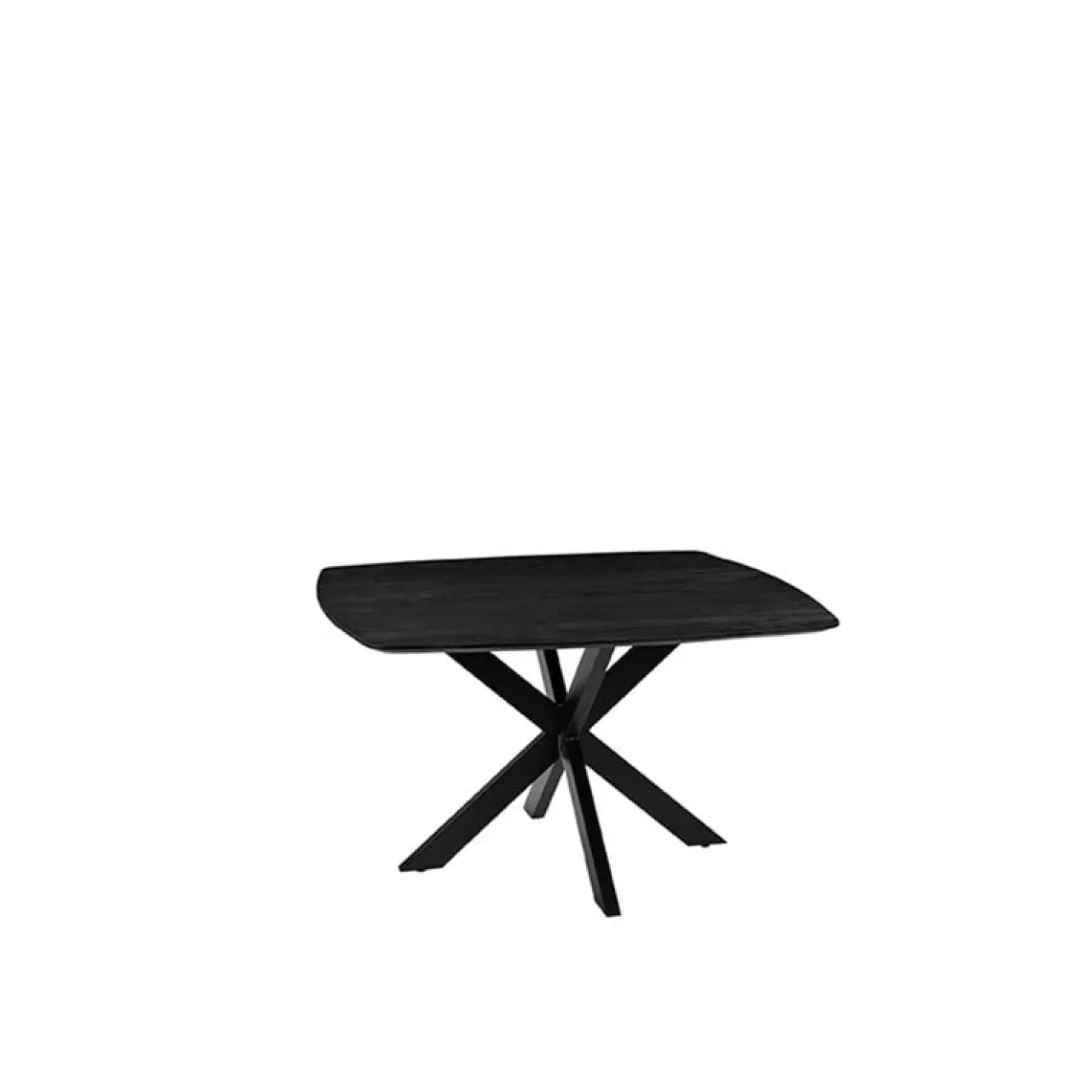 Eettafel Blake Zwart Mangohout 130cm