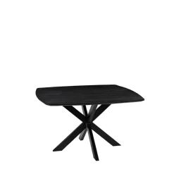 Eettafel Blake Zwart Mangohout 140cm