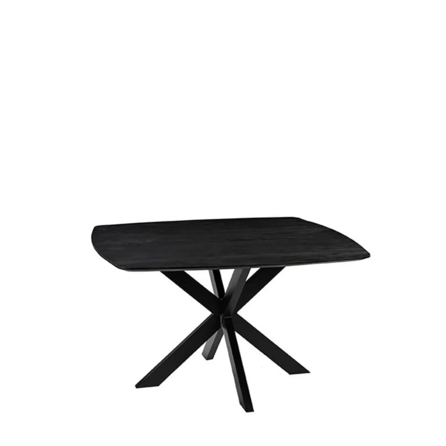 Eettafel Blake Zwart Mangohout 140cm