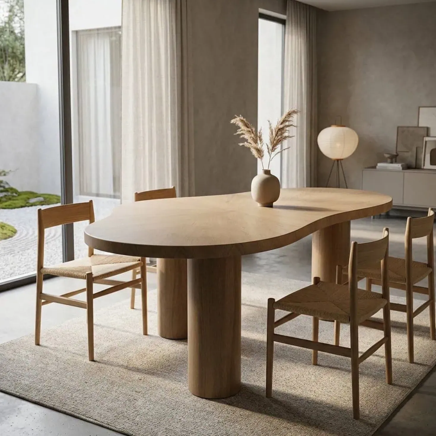 Eettafel Bobbie lichtbruin 215cm