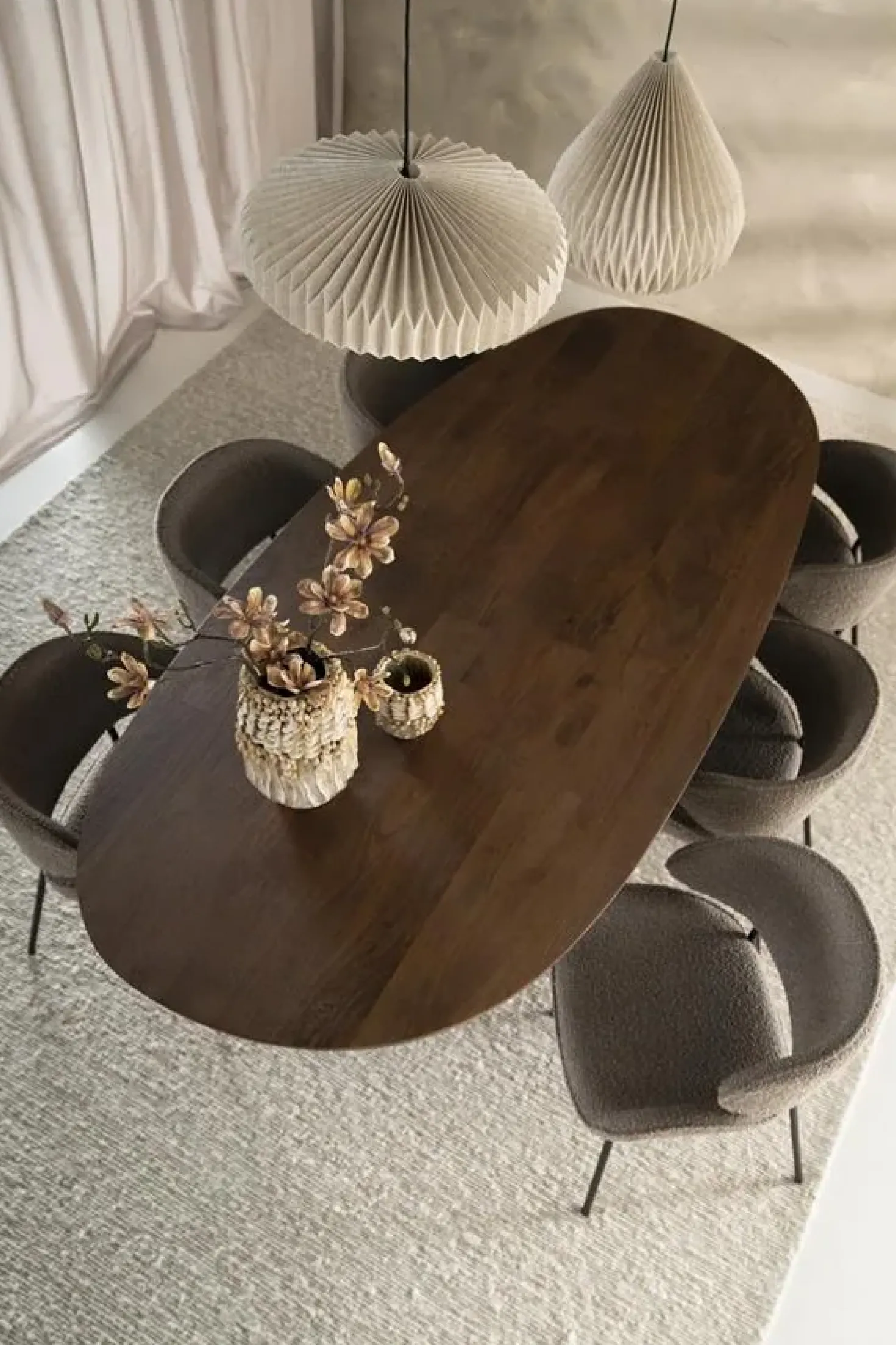 Eettafel Coco ovaal Naturel mangohout 240cm