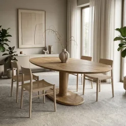 Eettafel Coco ovaal Naturel mangohout 240cm
