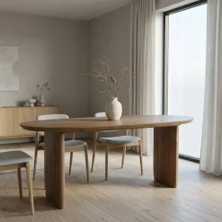 Eettafel Dex bruin eikenhout 250cm