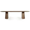 Eettafel Lune ovaal lichtbruin 300cm
