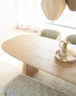 Eettafel Lune ovaal naturel 300cm