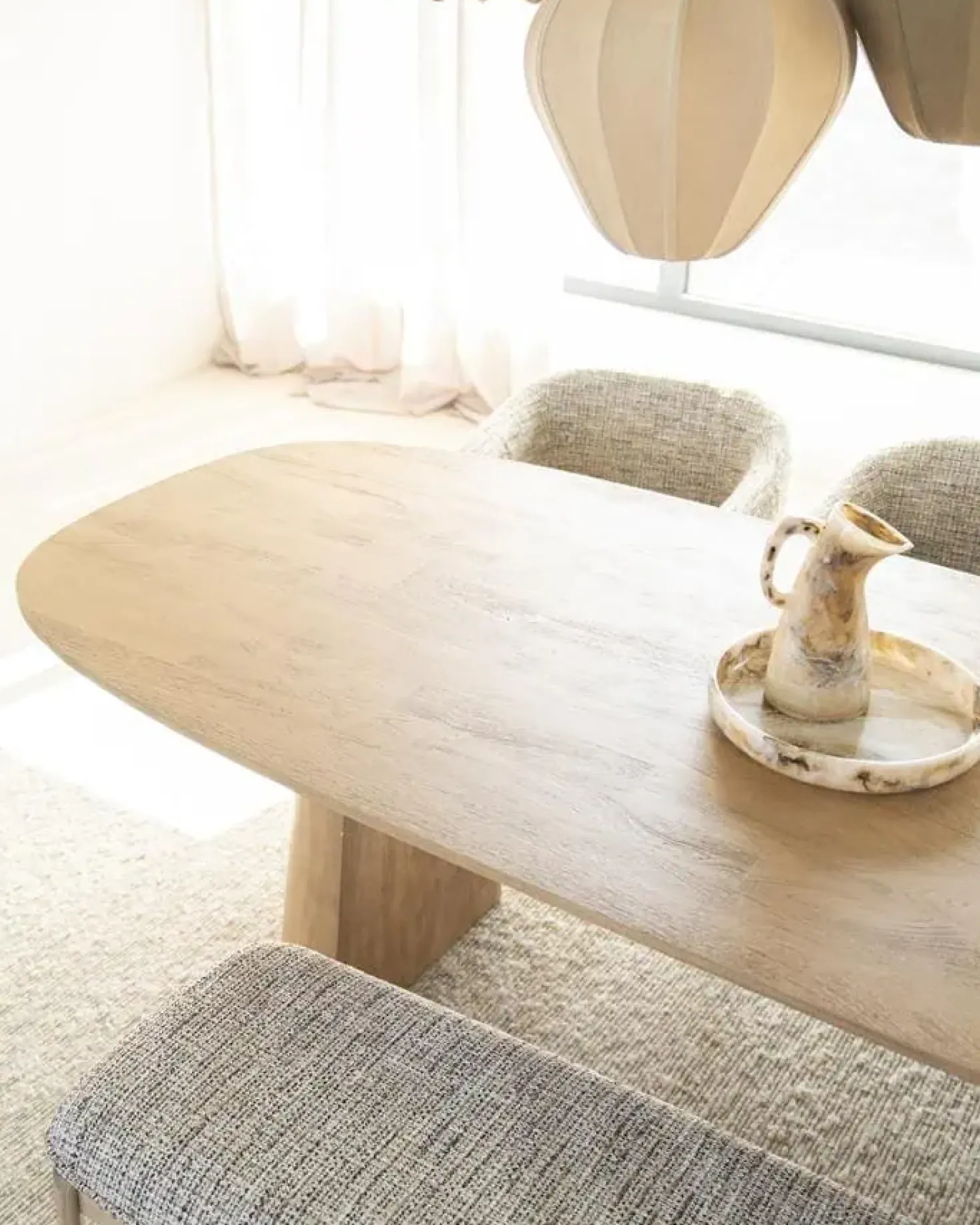 Eettafel Lune ovaal naturel 300cm