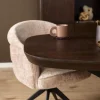 Eettafel Martin Deens ovaal Walnoot Zwarte poot 200cm