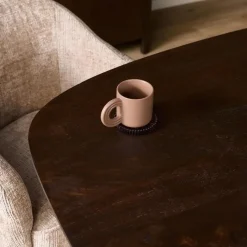 Eettafel Martin Deens ovaal Walnoot Zand poot 280cm