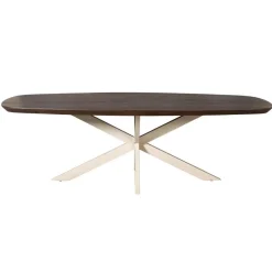 Eettafel Martin Deens ovaal Walnoot Zand poot 240cm