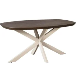 Eettafel Martin Deens ovaal Walnoot Zand poot 160cm