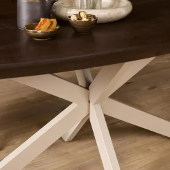 Eettafel Martin Deens ovaal Walnoot Zand poot 160cm