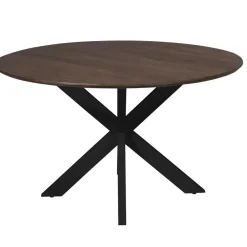 Eettafel Martin rond Walnoot Zwarte poot 150cm