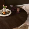 Eettafel Martin rond Walnoot Zand poot 150cm