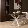 Eettafel Martin rond Walnoot Zand poot 130cm