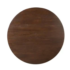 Eettafel Martin rond Walnoot Zand Dichte poot 130cm