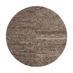 Efia Rond vloerkleed wol bruin melange 200cm