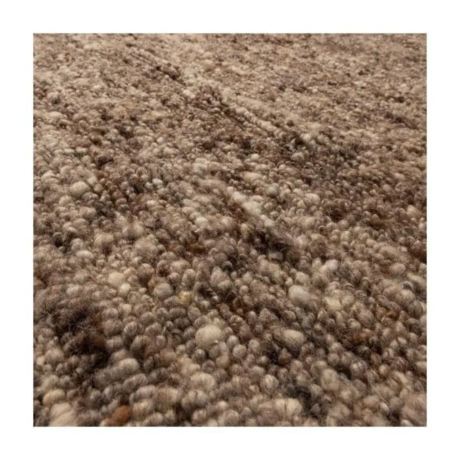 Efia Vloerkleed wol bruin melange 170x240cm