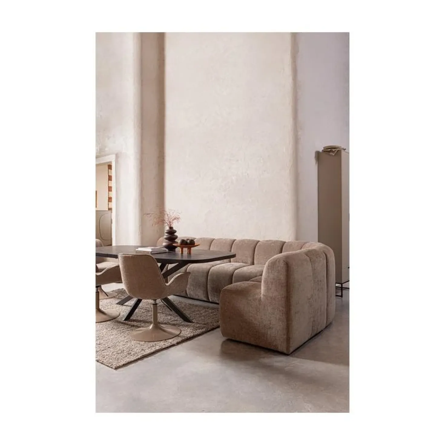 Efia Vloerkleed wol bruin melange 170x240cm