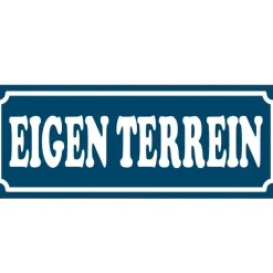 Eigen Terrein - metalen bord