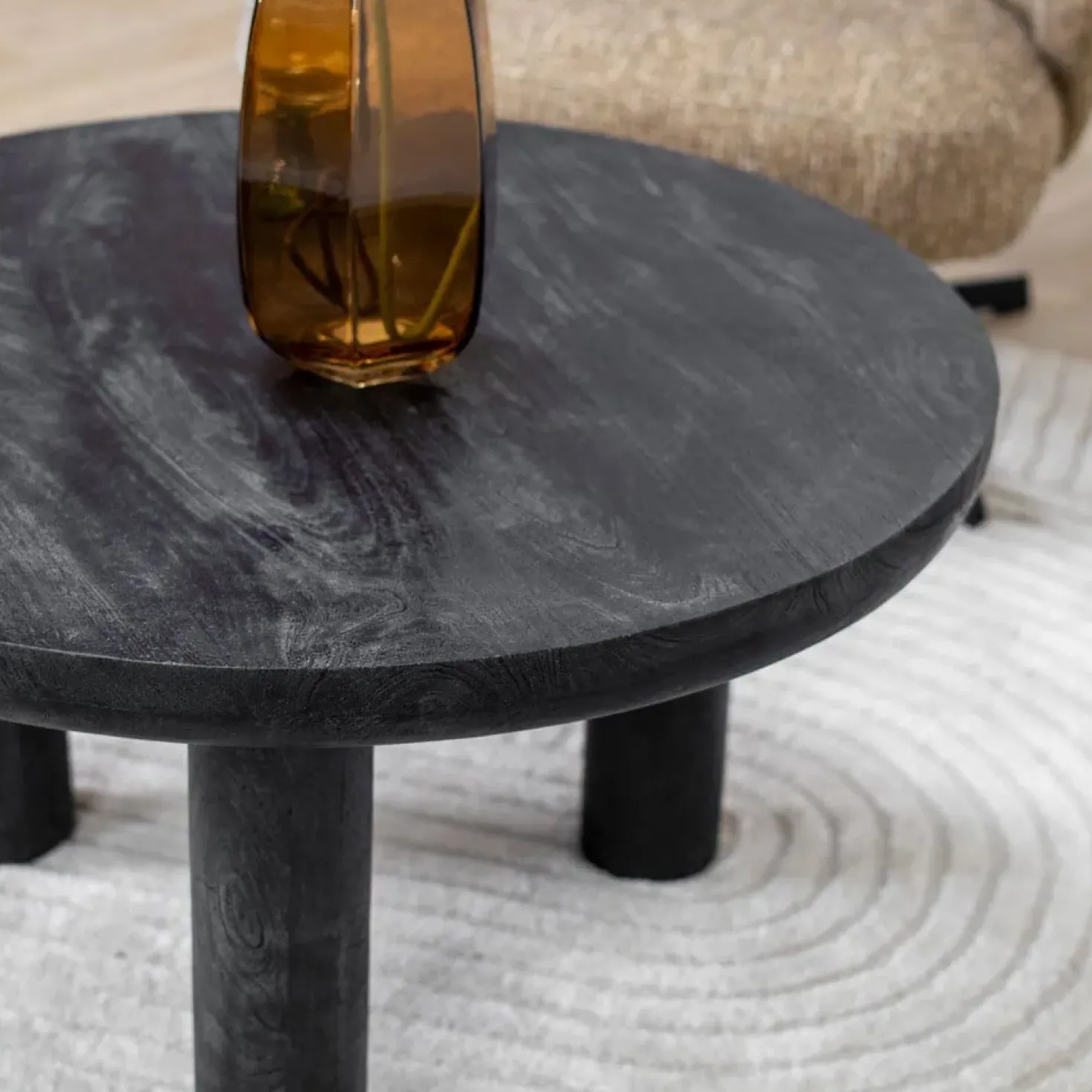 Eira Salontafel zwart Rond 80cm