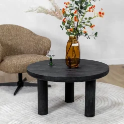 Eira Salontafel zwart Rond 80cm